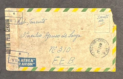 Envelope FEB, isento de selo, aberto pela censura.