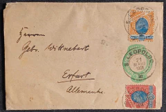 Cinta para impressos pré-franqueada circulada de S. Leopoldo (21 MAIO 1903) para Erfort - Alemanha,  