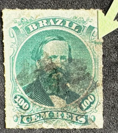 D. Pedro 100 Réis Perce - chapa enferrujada.