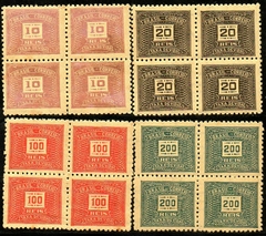 Brasil Taxas X-76/79 Cifra Quadra NN