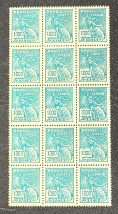 Regulares - Bloco de 15 selos novos do RHM 273 - 1350 Ufs.