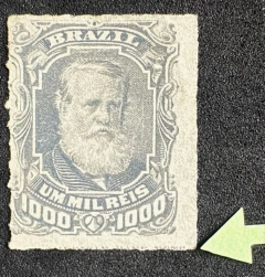Legenda - D. Pedro 1000 Réis Barba Branca, novo, com legenda - 1000 Ufs.