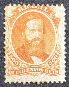 D. Pedro 500 Réis picotado - Novo - RHM 29 - 480 Ufs.