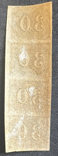 Numeral Vertical 30 Réis - Tira de 4 selos novos - 500 Ufs. - comprar online