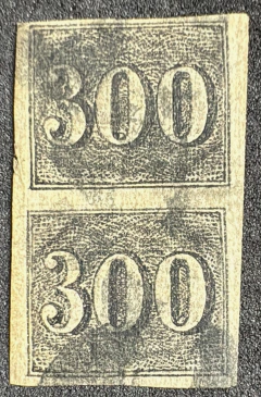 Numeral Vertical 300 Réis - Par usado - RHM 17 - 1800 Ufs.