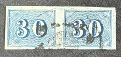 Numerais - Numeral colorido 30 réis - Par usdo - 960 Ufs.