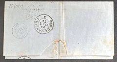 Sobrecarta enviada de Diamantina (1872) para o Rio de Janeiro com trânsito em Ouro Preto, carimbo mudo sobre o selo de 1 - comprar online