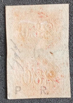 Numeral colorido 280 réis - Par vertical carimbo CORREIO DA BAHIA BRAZIL P.A. 1226 - comprar online