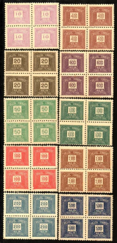 Brasil Taxas X-80/89 Cifra Quadra NN