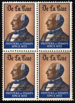 07377 Inglaterra Thomas De La Rue Selos De Propaganda Quadra