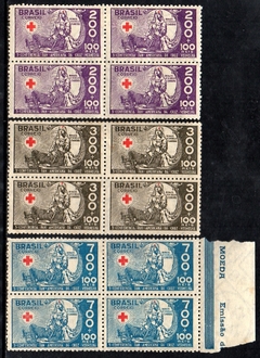 Brasil C 0088/90 Cruz Vermelha Quadras 1935 NNN / NN