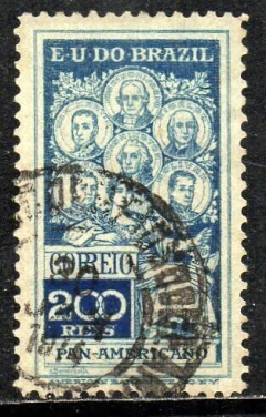 Brasil C 0009 Selo Panamericano com decalque no Verso 1909 U - comprar online