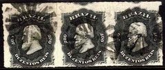 Brasil Império 35 D. Pedro Perce Trinca Horizontal U