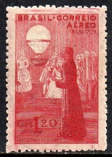 Brasil A 057F Bartolomeu de Gusmão Papel Fino NN