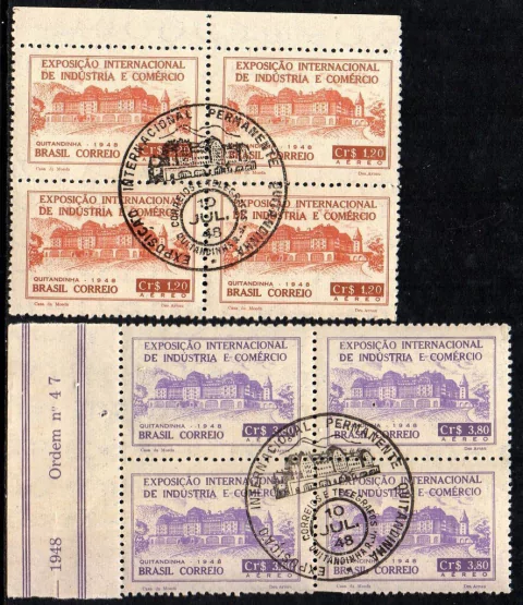 Brasil A 065/66 Hotel Quitandinha Quadras com CBC U