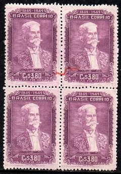 Brasil A 074 Joaquim Nabuco Quadra Variedade Fios de seda NNN