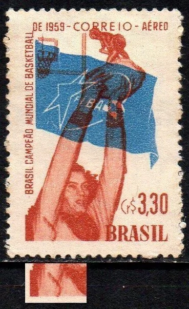 Brasil A 087 C Campeonato de Basquete Variedade Traço debaixo do braço N (b)