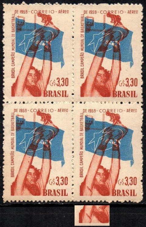 Brasil A 087 C Campeonato de Basquete Variedade Traço debaixo do braço Quadra NNN