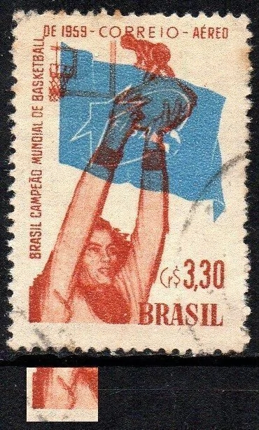 Brasil A 087 C Campeonato de Basquete Variedade Traço debaixo do braço U