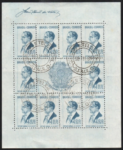 Brasil Bloco 003 Tipo 03 Getúlio Estado Novo U