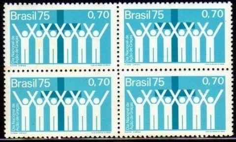 Brasil C 0914 Dia de Ação de Graça 1975 Quadra NNN