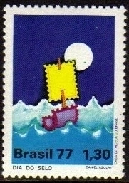 Brasil C 0997 Dia do Selo Barco 1977 NNN