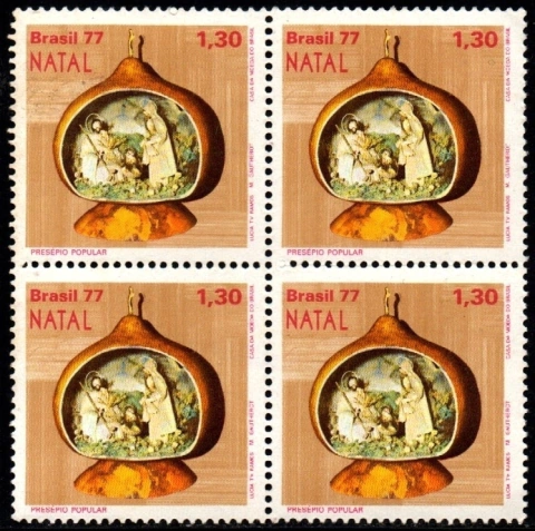 Brasil C 1013 Presépios Populares Quadra 1977 NNN