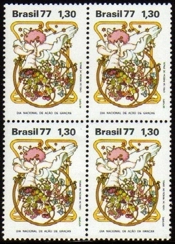 Brasil C 1019 Dia de Ação de Graças Quadra 1977 NNN