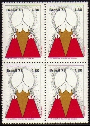Brasil C 1074 Dia de Ação de Graças Quadra 1978 NNN