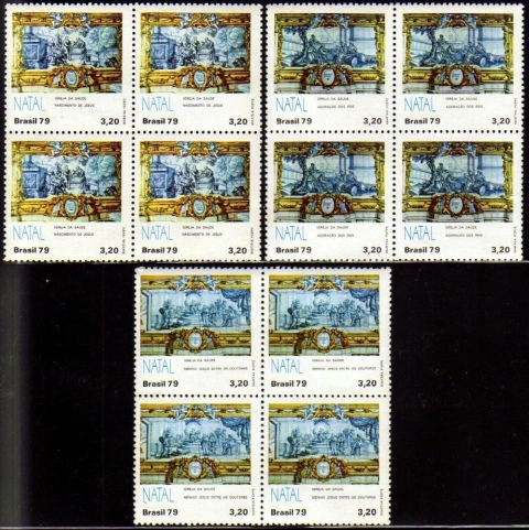 Brasil C 1125/27 Natal Jesus Adoração Reis Quadras 1979 NNN