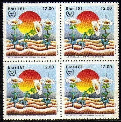 Brasil C 1217 Ano Das Pessoas Deficientes Quadra 1981 Nnn