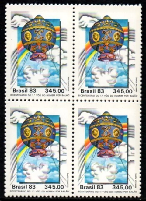 Brasil C 1370 IrmÆos Montgolfier BalÆo Quadra 1983 Nnn