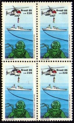 Brasil C 1467 Salvamento Helicoptero Quadra 1985 NNN