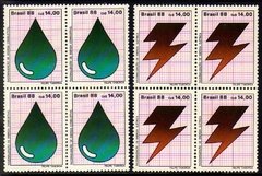 Brasil C 1579/80 Racionamento De Energia Petróleo Quadras 1988 NNN