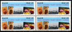 Brasil C 1643 Fotografias Flores Avião Retratos Quadra 1989 NNN