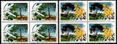 Brasil C 1665/66 Sociedade Botânica Flores Quadra 1990 NNN