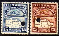 01250 Venezuela Aéreo 105/06 Avião Mapa Provas Nnn