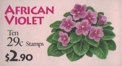 01840 Estados Unidos EUA Carnet 2192a Flores Violeta Africana Nnn