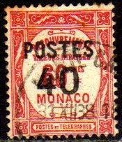 01943 Mônaco 146 Selos De Taxa Com Sobrecarga U (a)