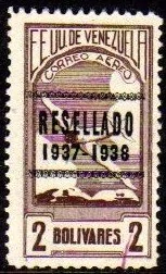 02384 Venezuela Aéreo 74 Avião Monoplano U (a)