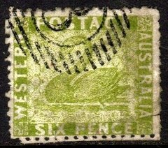 03596 Austrália Ocidental 8a Cisne Denteação Irregular U