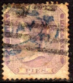 04353 Índia Inglesa 20 Vitoria Carimbo Forte U