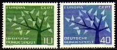 07282 Alemanha Ocidental 255/56 Tema Europa De 1962 NNN