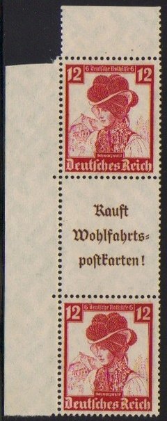 08261 Alemanha Reich S 242 Trajes Chapéus Nnn