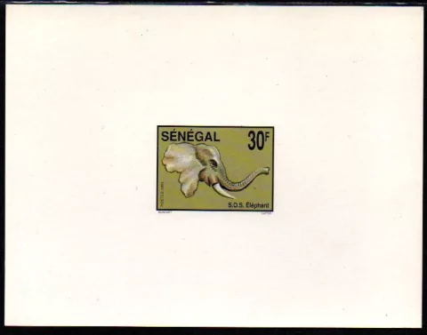 09577 Senegal 1057/60 Elefantes Prova De Luxo