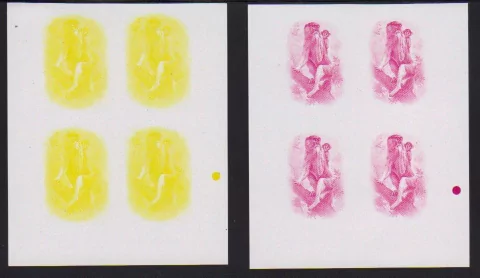 10200 Coreia Do Norte 2938 Macaco Provas Cores Primarias