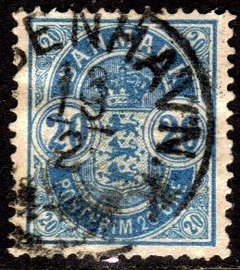 10317 Dinamarca 37 Dent. 14x13 1/2 Numerais U (a)