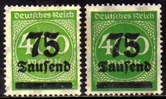 11024 Alemanha Reich 287 A/b Variedade De Cor Nn