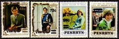 11926 Penrhyn 255/56 + 257 A + 258 Charles E Diana Nnn