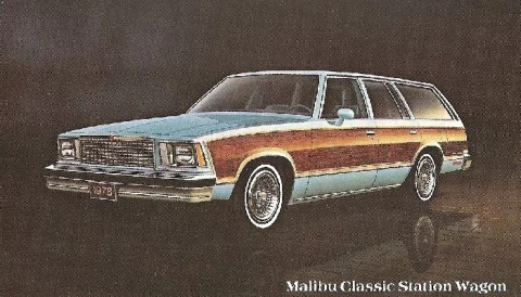 16510 Cartão Postal Carro Malibu Classic 1978 N